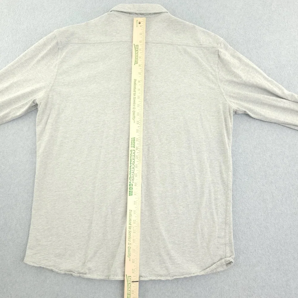 Faherty Sunwashed Shirt Mens XL Gray Organic Cotton Long Sleeve Button Up Casual - Picture 6 of 10